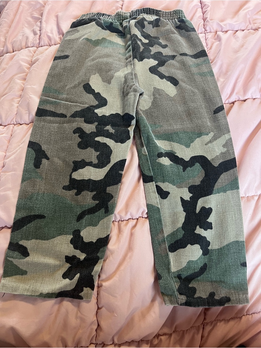 Vintage WeeWorks Kids Camo Pull-On Joggers in Green - Picture 3 of 6